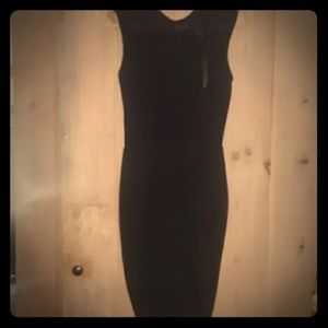 Black sheer top Esley dress, with sold bottom